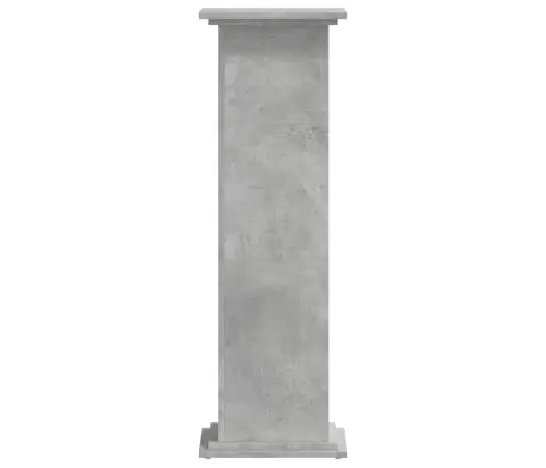 Augu Plaukts, Betona Pelēks, 33X33X100 Cm, Inženierijas Koks Vidaxl