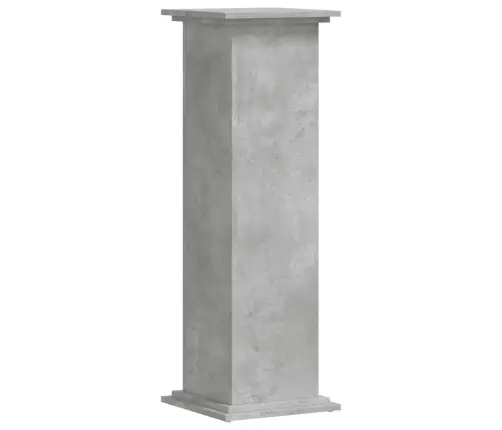 Augu Plaukts, Betona Pelēks, 33X33X100 Cm, Inženierijas Koks Vidaxl