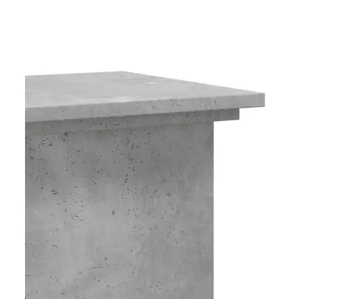 Augu Plaukts, Betona Pelēks, 33X33X100 Cm, Inženierijas Koks Vidaxl