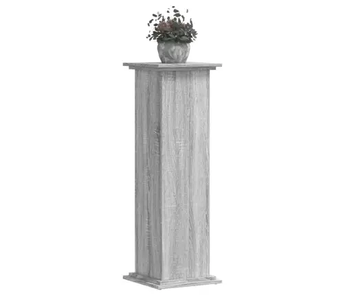 Stovas Augalams, Pilkas Ąžuolo, 33X33X100cm Apdirbta Mediena