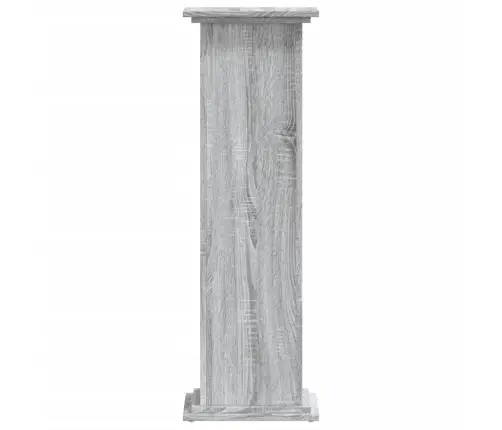 Stovas Augalams, Pilkas Ąžuolo, 33X33X100cm Apdirbta Mediena