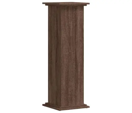 Augu Plaukts, Brūna Ozola, 33X33X100 Cm, Inženierijas Koks Vidaxl