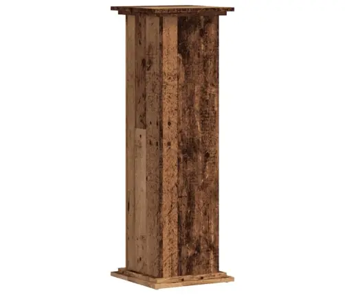 Augu Plaukts, Veca Koka Krāsā, 33X33X100 Cm, Inženierijas Koks Vidaxl