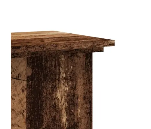 Augu Plaukts, Veca Koka Krāsā, 33X33X100 Cm, Inženierijas Koks Vidaxl