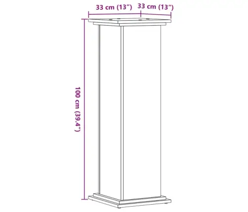Taimealus, Käsitöötamm, 33 X 33 X 100 cm Tehispuit