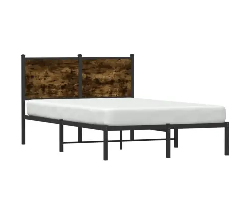 Gultas Rāmis Bez Matrača, Metāls, 120X190Cm, Ozolkoka Imitācija Vidaxl