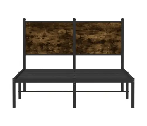 Gultas Rāmis Bez Matrača, Metāls, 120X190Cm, Ozolkoka Imitācija Vidaxl