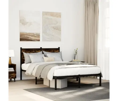 Lovos Rėmas Be Čiužinio, Dūminio Ąžuolo, 120X200cm Metalas