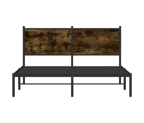 Metallist Voodiraam Ilma Madratsita Suitsutatud Tamm 140X190 Cm