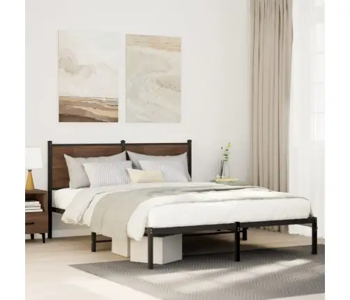 Lovos Rėmas Be Čiužinio, Dūminio Ąžuolo, 140X200cm Metalas