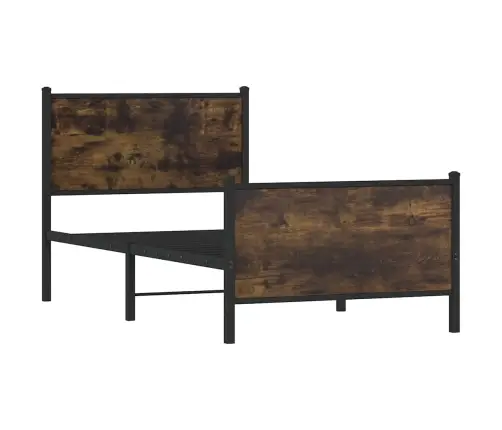 Gultas Rāmis Bez Matrača, Metāls, 80X200 Cm, Ozolkoka Imitācija Vidaxl