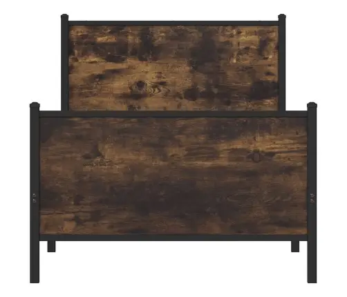 Gultas Rāmis Bez Matrača, Metāls, 80X200 Cm, Ozolkoka Imitācija Vidaxl