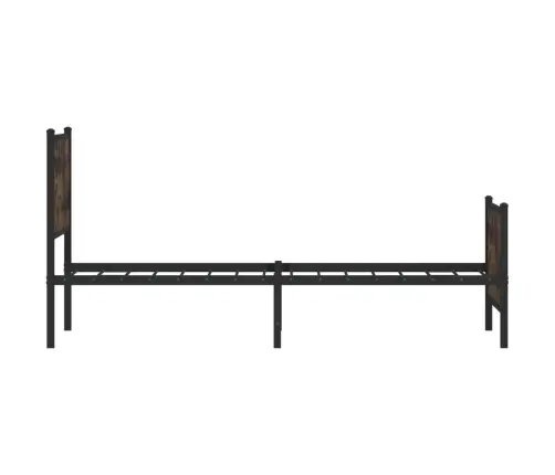Gultas Rāmis Bez Matrača, Metāls, 100X200Cm, Ozolkoka Imitācija Vidaxl
