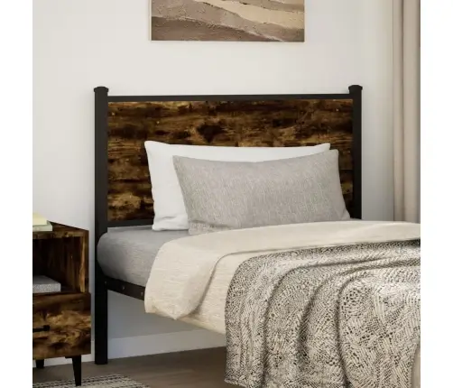 Galvgalis, Ozolkoka Krāsa, 107 Cm, Inženierijas Koks, Tērauds Vidaxl