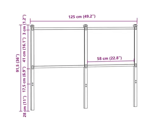 Galvgalis, Ozolkoka Krāsa, 120 Cm, Inženierijas Koks, Tērauds Vidaxl