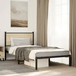 Lovos Rėmas Be Čiužinio, Sonoma Ąžuolo, 107X203cm Metalas