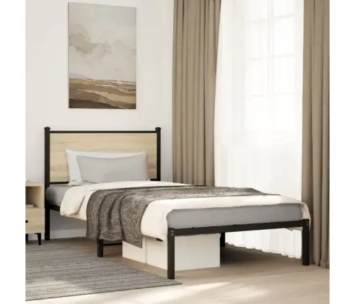 Lovos Rėmas Be Čiužinio, Sonoma Ąžuolo, 107X203cm Metalas