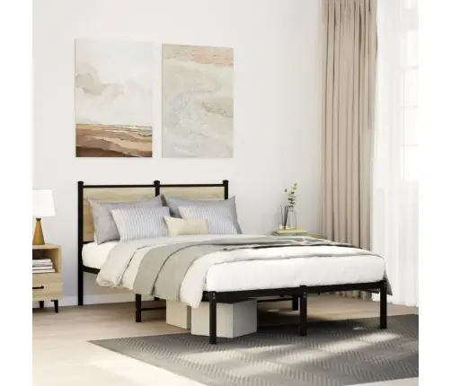 Lovos Rėmas Be Čiužinio, Sonoma Ąžuolo, 120X190cm Metalas