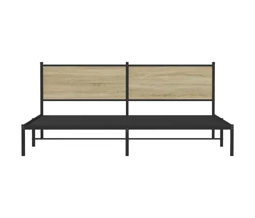 Gultas Rāmis Bez Matrača, Metāls, 193X203Cm, Ozolkoka Imitācija Vidaxl