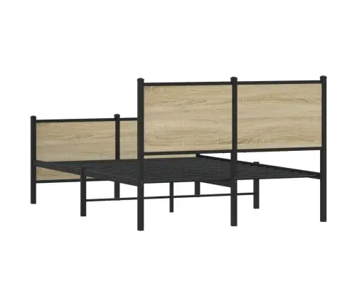 Lovos Rėmas Be Čiužinio, Sonoma Ąžuolo, 120X190cm Metalas