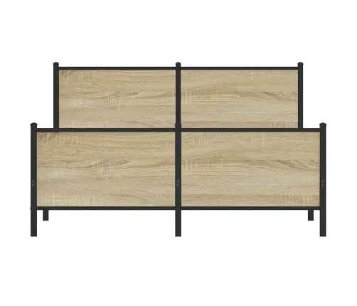 Gultas Rāmis Bez Matrača, Ozola Krāsa, 137X190 Cm Vidaxl