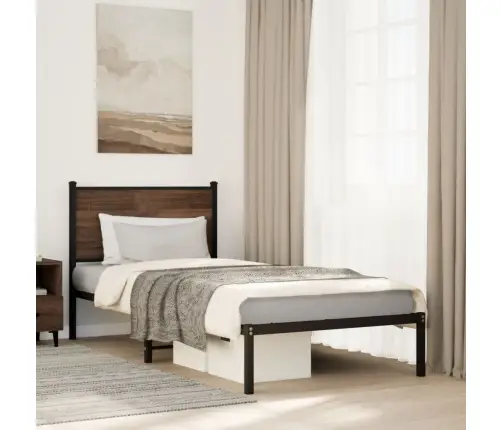 Lovos Rėmas Be Čiužinio, Rudas Ąžuolo, 90X190cm Metalas