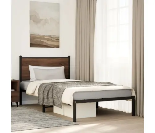 Gultas Rāmis Bez Matrača, Brūna Ozola, 100X200 Cm Vidaxl