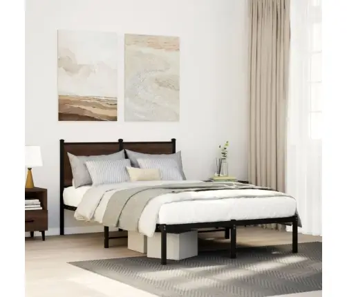 Gultas Rāmis Bez Matrača, Brūna Ozola, 120X190 Cm Vidaxl