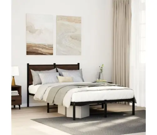 Lovos Rėmas Be Čiužinio, Rudas Ąžuolo, 120X200cm Metalas