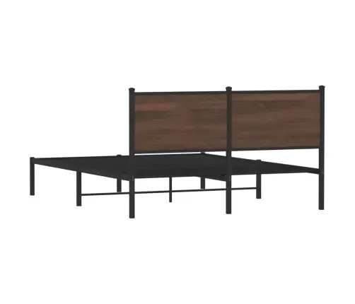 Gultas Rāmis Bez Matrača, Metāls, 150X200 Cm, Ozolkoka Krāsa Vidaxl