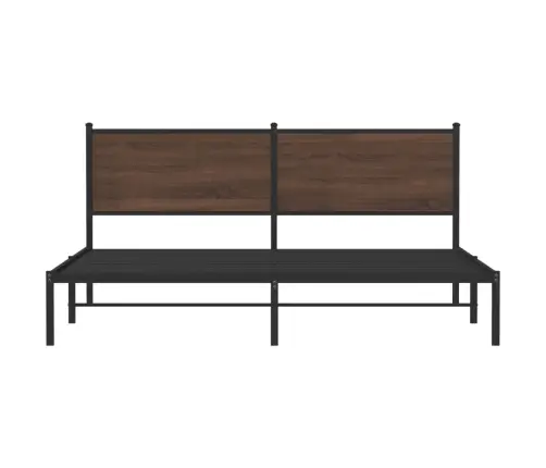 Metallist Voodiraam Ilma Madratsita Pruun Tamm 183X213 Cm