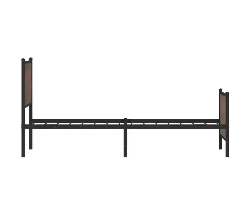 Metallist Voodiraam Ilma Madratsita Pruun Tamm 75X190 Cm