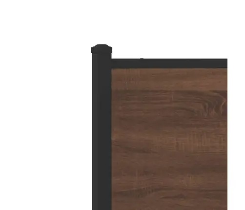 Metalinis Lovos Rėmas Be Čiužinio Rudas Ąžuolas 80X200 Cm