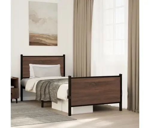 Gultas Rāmis Bez Matrača, Brūna Ozola, 90X200 Cm Vidaxl