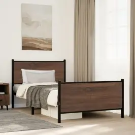 Gultas Rāmis Bez Matrača, Brūna Ozola, 100X200 Cm Vidaxl