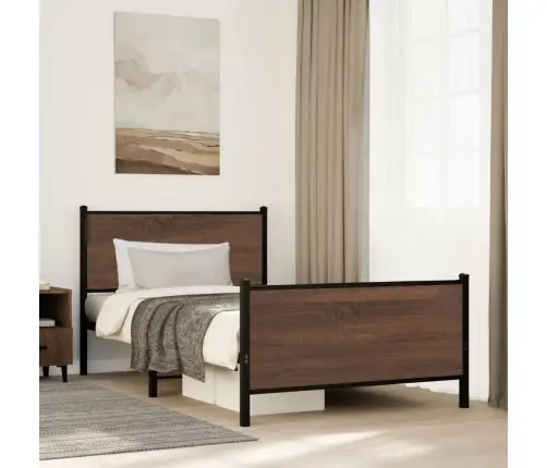 Gultas Rāmis Bez Matrača, Brūna Ozola, 100X200 Cm Vidaxl