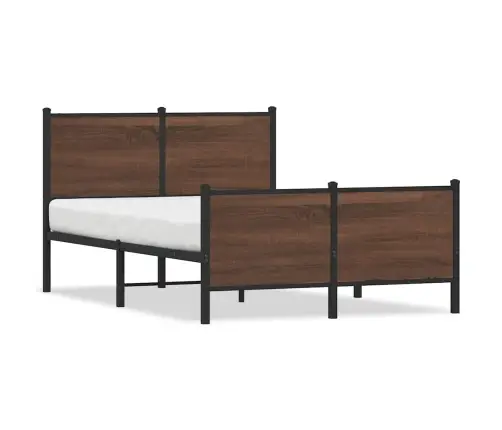 Metallist Voodiraam Ilma Madratsita Pruun Tamm 120X200 Cm