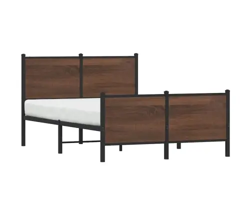 Metallist Voodiraam Ilma Madratsita Pruun Tamm 120X200 Cm