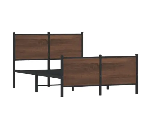 Gultas Rāmis Bez Matrača, Brūna Ozola, 137X190 Cm Vidaxl