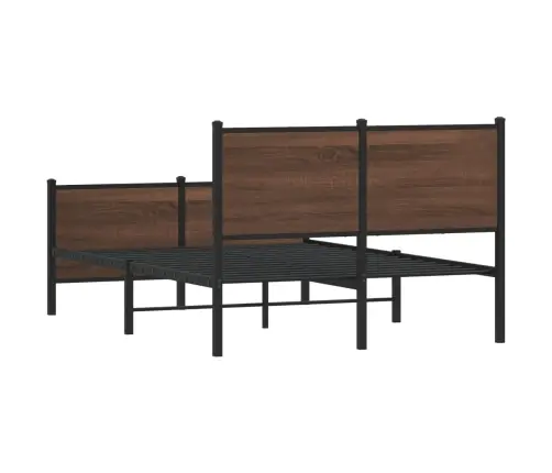 Gultas Rāmis Bez Matrača, Brūna Ozola, 137X190 Cm Vidaxl