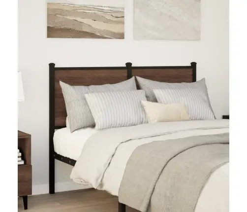 Voodipeats Pruun Tamm 120 Cm Tehispuit Ja Teras