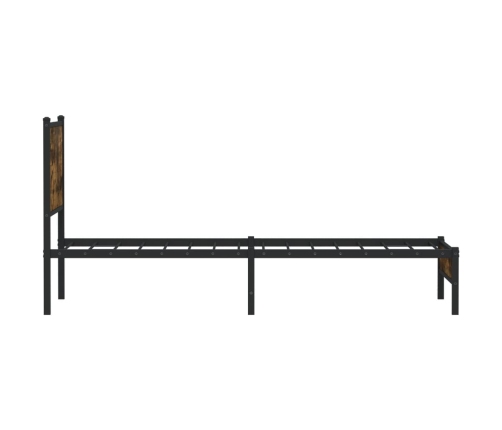 Metallist Voodiraam Ilma Madratsita Suitsutatud Tamm 90X200 Cm