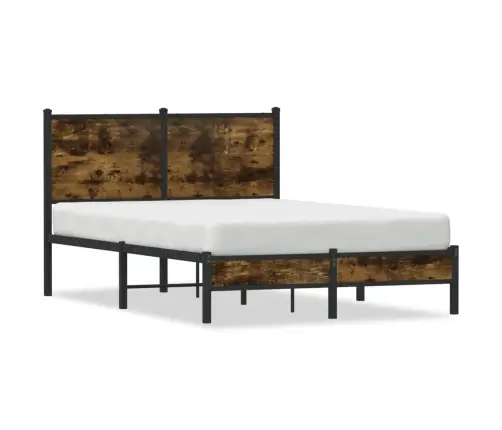 Gultas Rāmis Bez Matrača, Metāls, 120X190Cm, Ozolkoka Imitācija Vidaxl