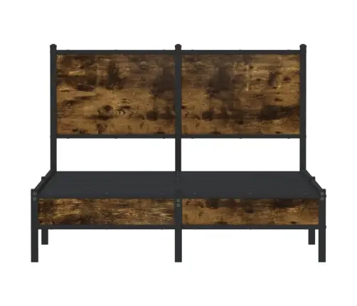 Gultas Rāmis Bez Matrača, Metāls, 120X190Cm, Ozolkoka Imitācija Vidaxl