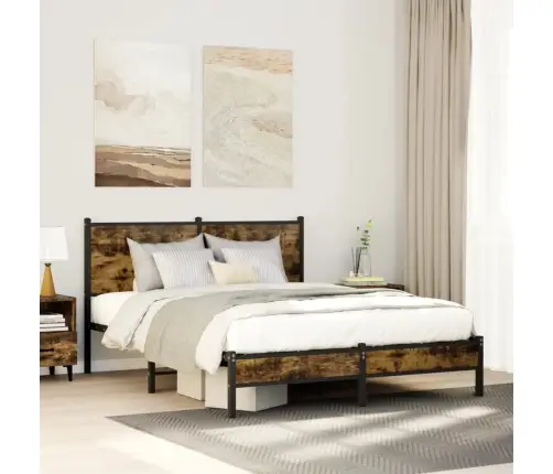 Lovos Rėmas Be Čiužinio, Dūminio Ąžuolo, 140X190cm Metalas