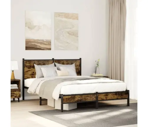 Lovos Rėmas Be Čiužinio, Dūminio Ąžuolo, 140X200cm Metalas