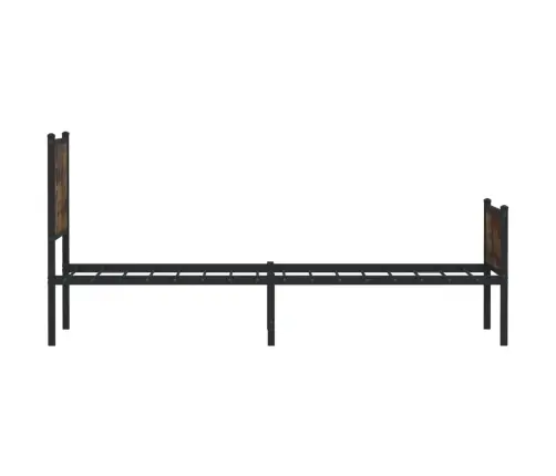 Metallist Voodiraam Ilma Madratsita Suitsutatud Tamm 80X200 Cm