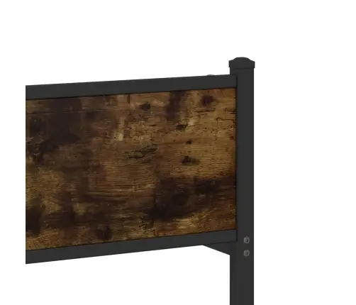 Gultas Rāmis Bez Matrača, Metāls, 90X200 Cm, Ozolkoka Imitācija Vidaxl