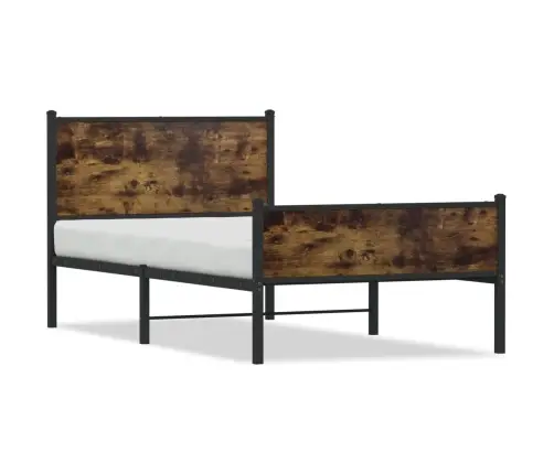 Lovos Rėmas Be Čiužinio, Dūminio Ąžuolo, 100X200cm Metalas