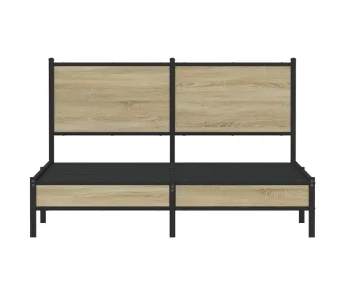 Gultas Rāmis Bez Matrača, Ozola Krāsa, 137X190 Cm Vidaxl